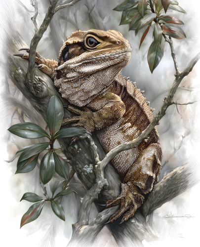 Drago barbuto marrone