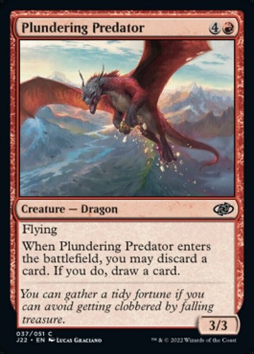 Mtg plundering predator - mtg,